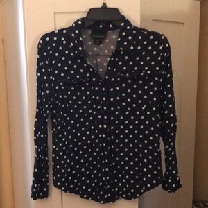 Cynthia Rowley button-down in dark navy; great condition